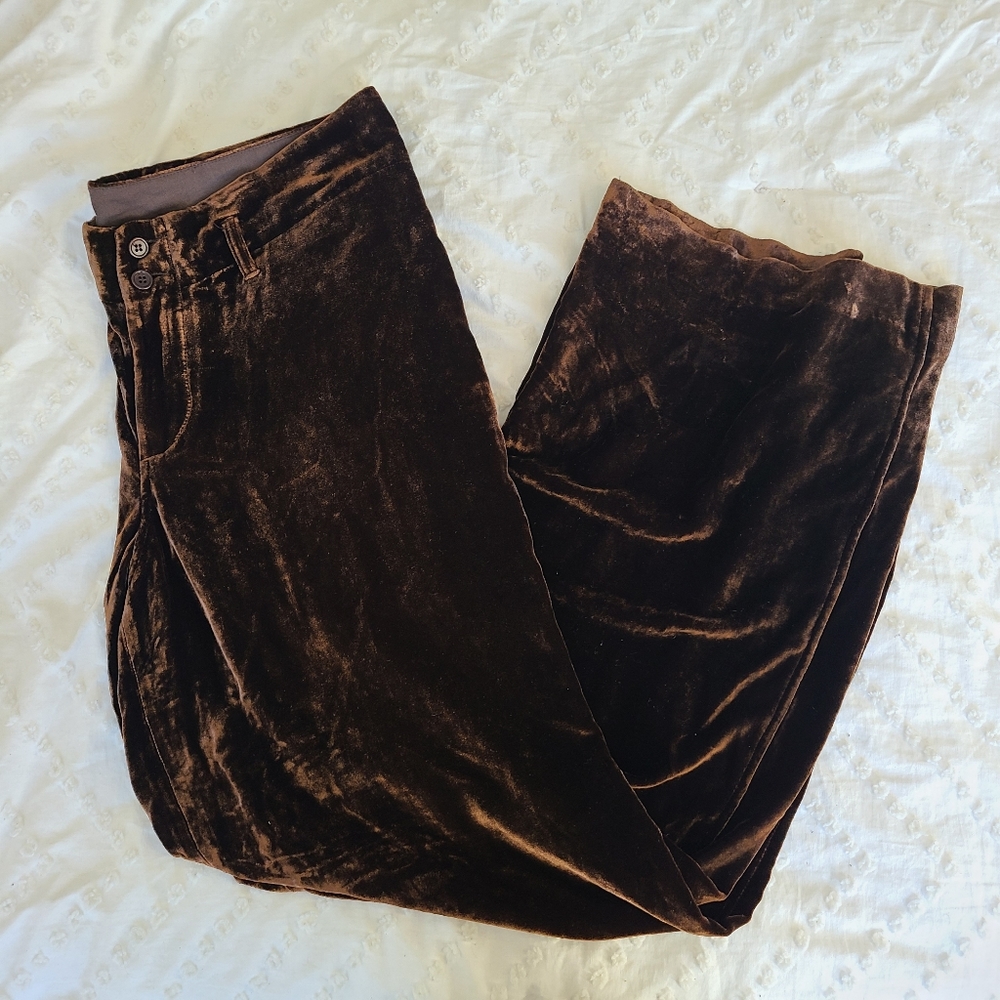 Alberto Aspesi Designer Luxury Brown Velvet Pants